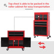 6-Drawer Rolling Tool Chest with Pegboard & Top Chest – Red/Black – image 6 of 9