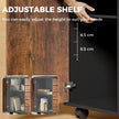HOMCOM Multi-Storage Mobile Office Storage Cabinet - Rustic Brown – view 5