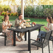 Extending aluminium garden table black – image 9
