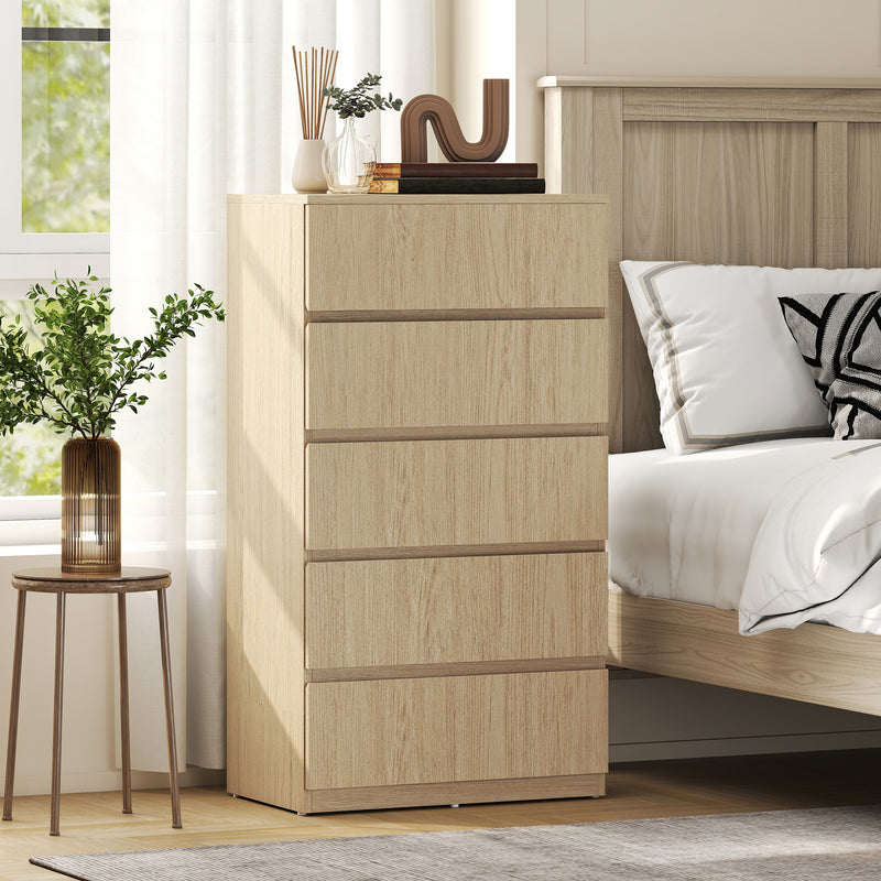 HOMCOM Chest of Drawers, 5-Drawer Storage Cabinets, Modern Dresser, Storage Drawer Unit for Bedroom – view 7