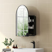 Arched black mirror cabinet – image 2