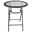 Round folding rattan table – image 8
