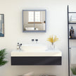 Grey double door mirror cabinet – image 2