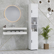 Tall 183 cm embossed bathroom cabinet – image 7
