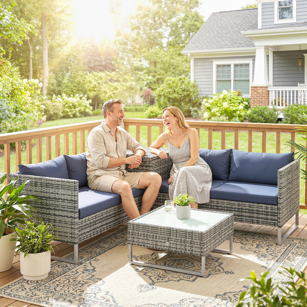 4-piece rattan storage corner set – image 2