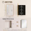 HOMCOM 50.8 x 11.6 x 71 cm Bathroom Mirror Cabinet, Wall Cabinet with Adjustable Shelves, Wall-Mounted or Recessed – view 3