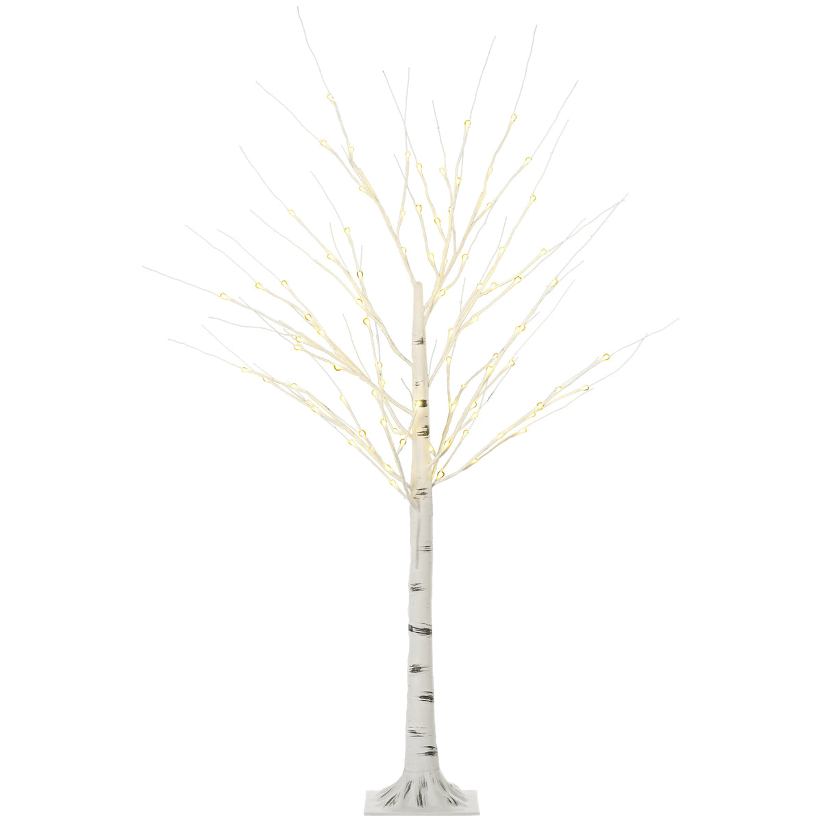 5ft Pre-Lit White Birch Tree on a white background