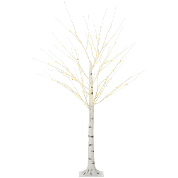 5ft Pre-Lit White Birch Tree on a white background