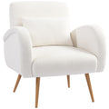 Teddy Fleece Accent Chair - Cream White