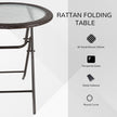 Round folding rattan table – image 4