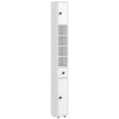 White 180 cm ultra-slim bathroom cabinet with cupboards, drawer and open shelves