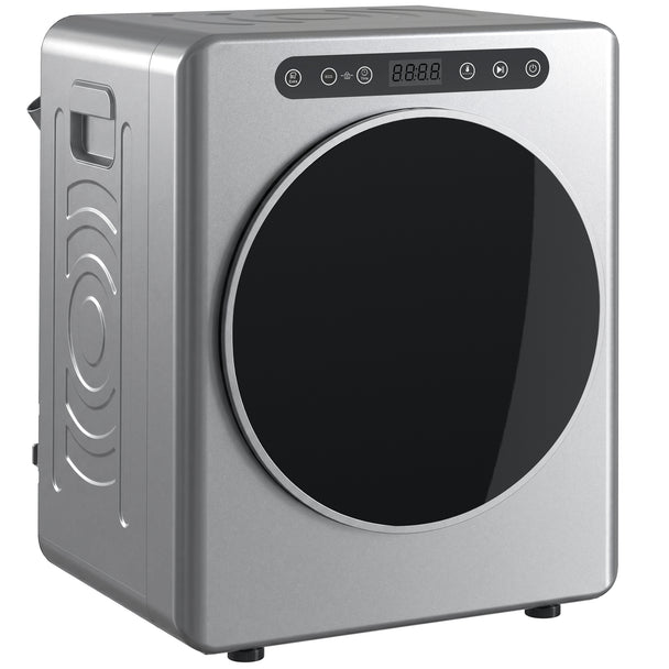 HOMCOM 5 kg Compact 40-60°C Tumble Dryer - Silver Tone