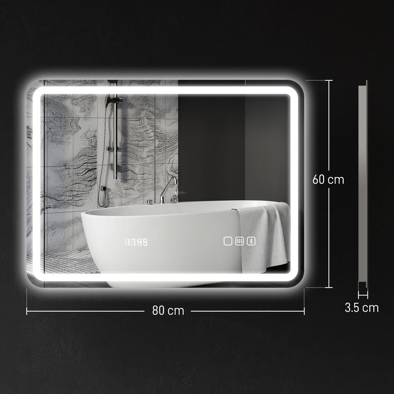 80 x 60 cm Bluetooth speaker mirror – image 3