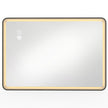 HOMCOM Bathroom Mirror with LED Lights, 100x70cm Rectangle Bathroom Mirror, Dimmable, Bluetooth, Anti-Fog, Black