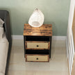 Industrial rattan bedside table – image 7