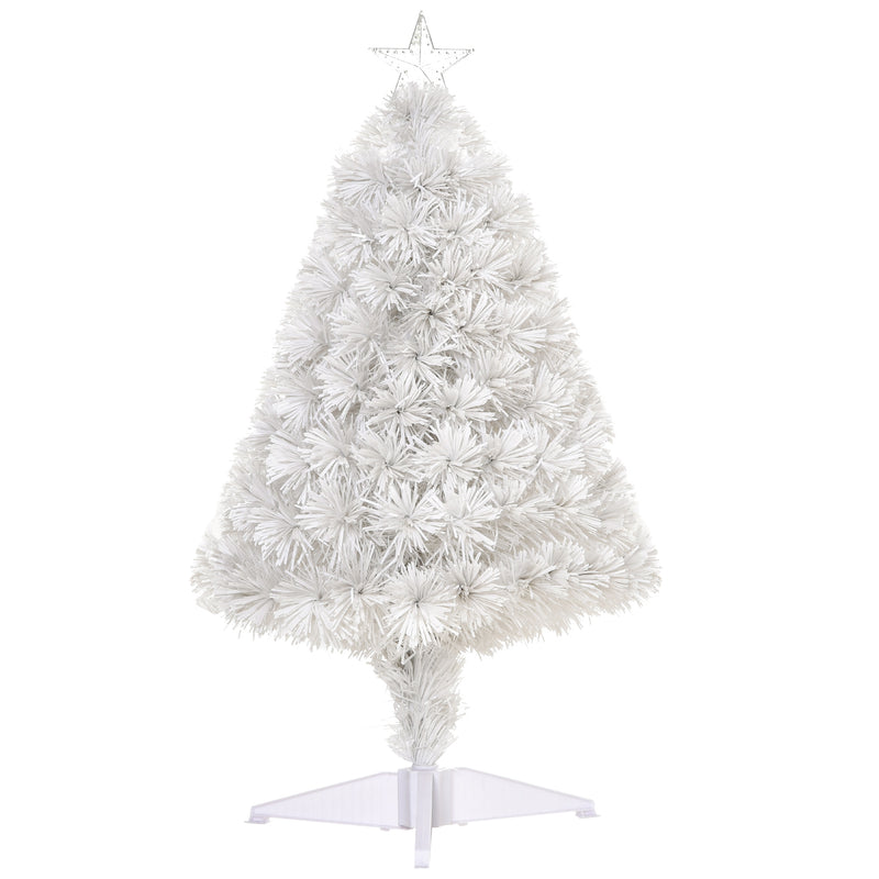 2.5ft white tabletop fibre optic tree – image 10