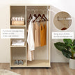 Maple open wardrobe on wheels – image 7