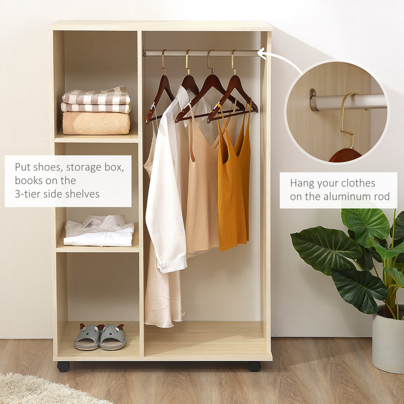 Maple open wardrobe on wheels – image 7