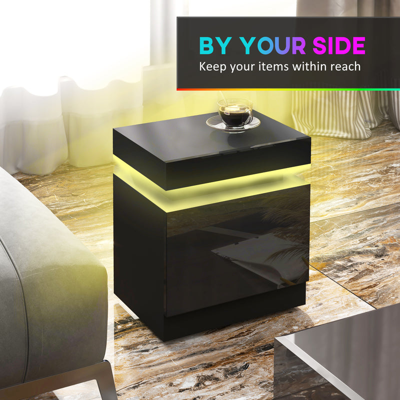 Black LED bedside table – image 5
