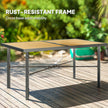 6-seater steel garden table – image 6