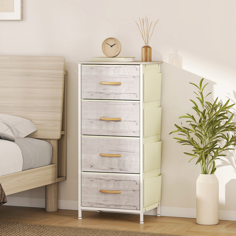 4-drawer fabric chest with side pockets – image 10