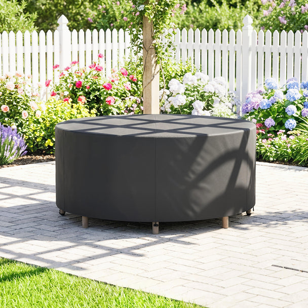 Outsunny Round Garden Furniture Cover, Waterproof Garden Table Cover, 420D Heavy Duty Oxford for Outdoor, Dia.214 x 70 – view 2