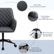 Leather-feel fabric swivel office chair – image 5