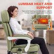 HOMCOM High Back Vibration Massage Office Chair Heated Reclining Computer Chair w/ Adjustable Height, Swivel Wheels – view 5
