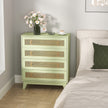 Green rattan 4-drawer chest – image 8