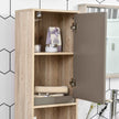 Narrow grey and oak bathroom cabinet – image 10