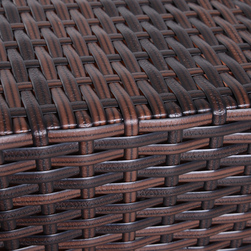 Rattan side table with parasol hole – image 6