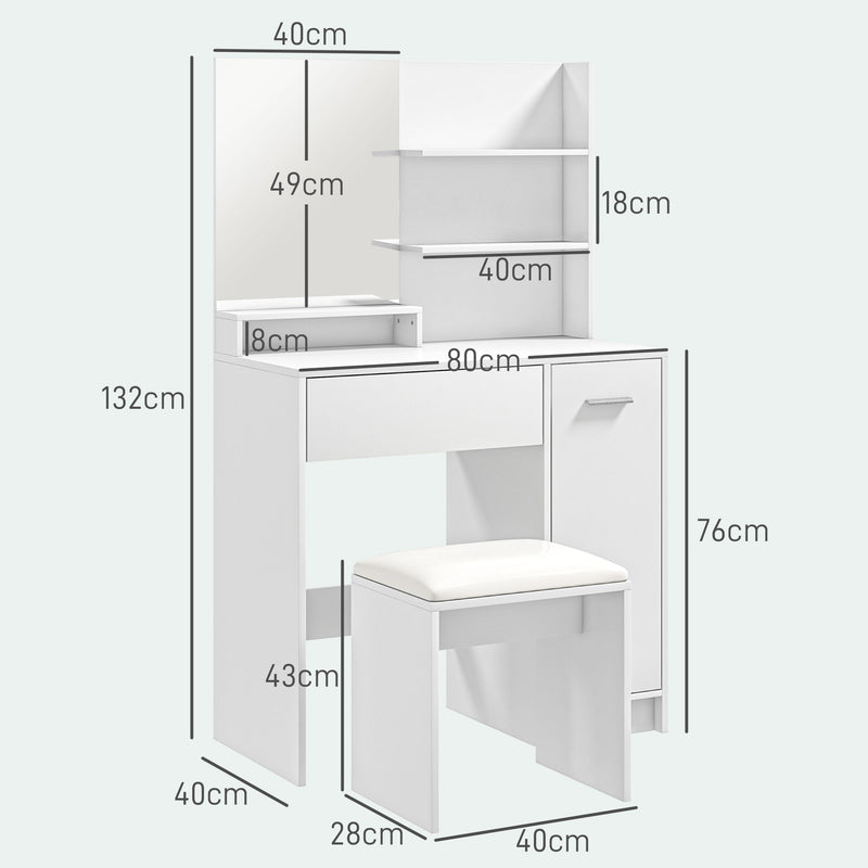 Dressing table set with cupboard – image 3