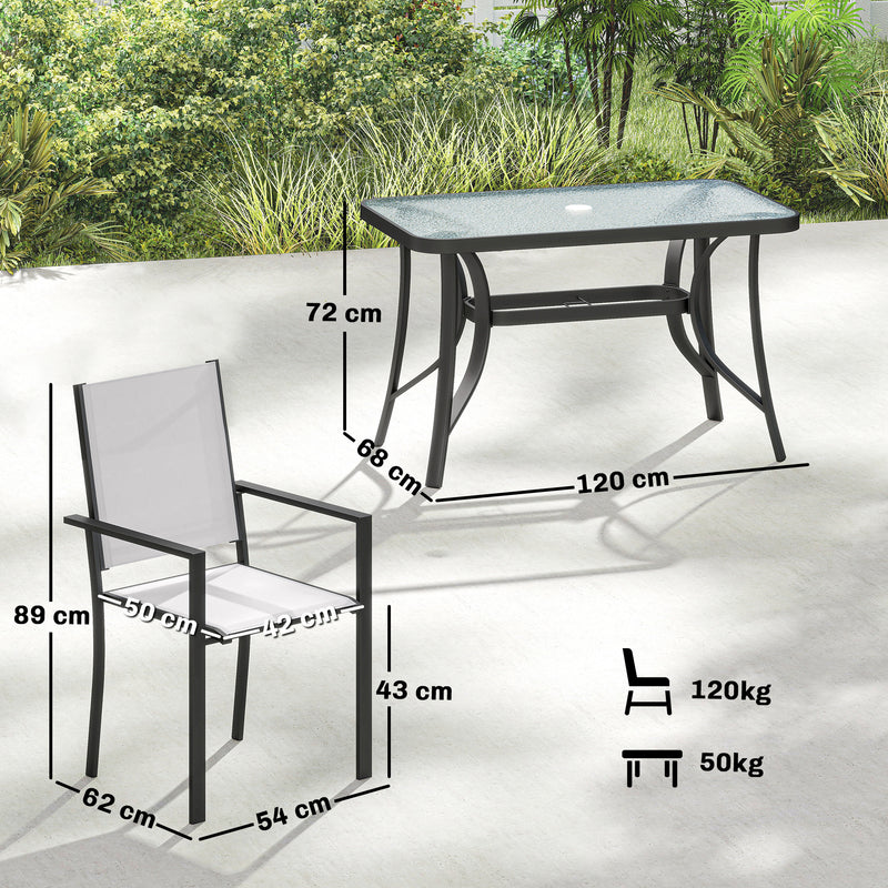 Rectangular glass dining set – image 3