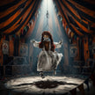 80cm Animated Creepy Girl on Swing Halloween Decoration – image 9 of 9