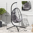 Rope-weave hanging egg chair – image 3