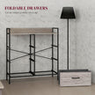 Rustic 6-drawer fabric chest – image 6