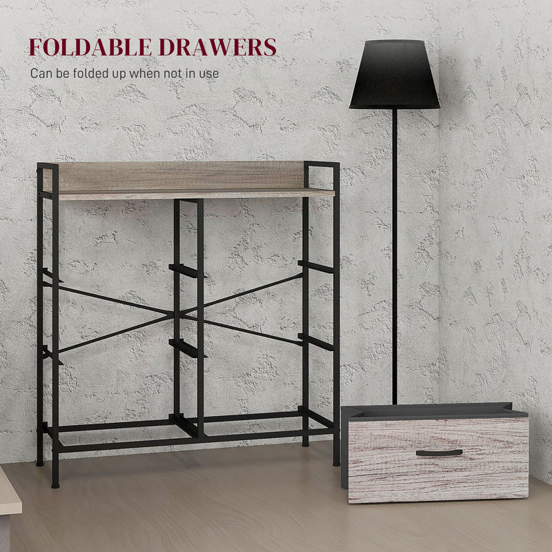 Rustic 6-drawer fabric chest – image 6