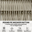 Cream rattan sofa set – image 5