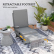 Rattan recliner with footstool – image 6