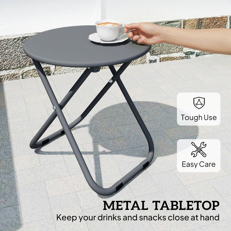 Folding rattan bistro set – image 7