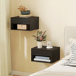HOMCOM Floating Bedside Tables Set of 2, Wall Mounted Nightstand, Black – view 2