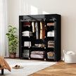 150 cm black fabric wardrobe – image 2