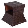 Rattan side table with parasol hole – image 8