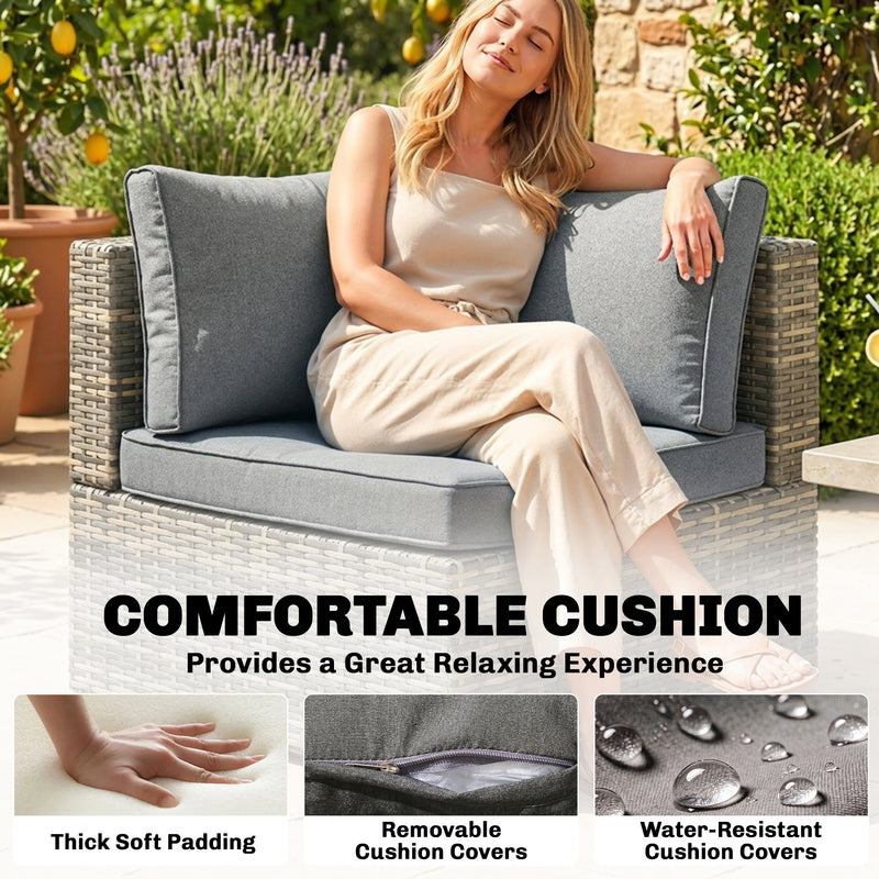 Rattan corner sofa chair – image 5