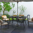 6-seater slatted steel table – image 2