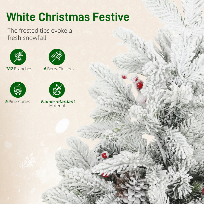 60 cm snowy tabletop tree with timer – image 6