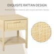 Rattan drawer bedside table – image 4