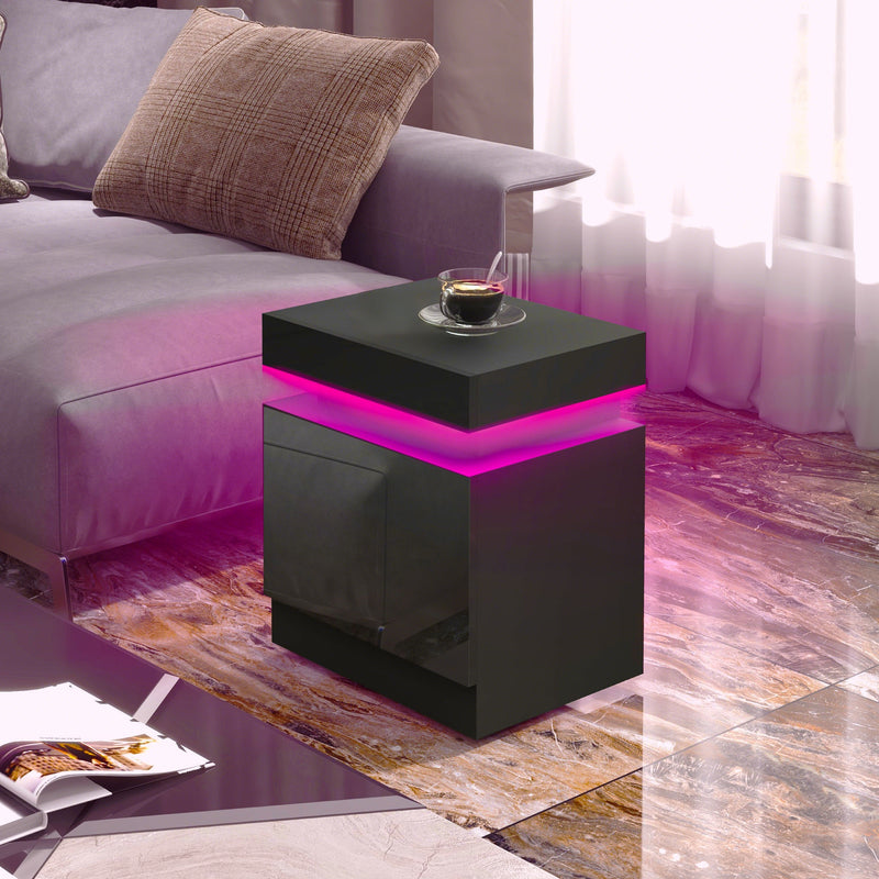 Black LED bedside table – image 10