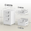 HOMCOM Three Drawer Wood-Effect Filing Cabinet - White – view 3