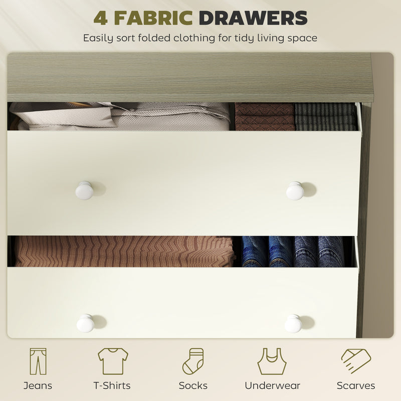 4-drawer fabric chest of drawers – image 4